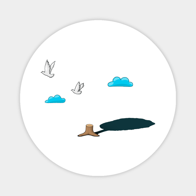 immigration freedom pigeon Magnet by Akman